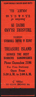 Vintage matchbook cover TREASURE ISLAND DRIVE IN Thomas Route 66 Joliet Illinois
