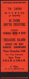 Vintage matchbook cover TREASURE ISLAND DRIVE IN Thomas Route 66 Joliet Illinois