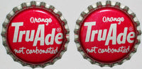 Soda pop bottle caps Lot of 25 TRU ADE ORANGE plastic lined unused new old stock