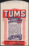 Vintage bag TUMS For The Tummy J Y Wilson Drug Phone 19 Osceola Missouri n-mint