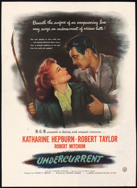 Vintage magazine ad UNDERCURRENT #2 movie 1946 Katharine Hepburn and Robert Taylor