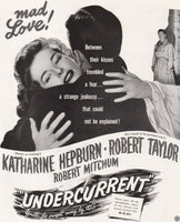 Vintage magazine ad UNDERCURRENT #1 movie 1946 Katharine Hepburn and Robert Taylor