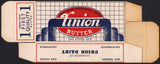 Vintage box UNION BUTTER Union Dairy Sacramento California new old stock n-mint