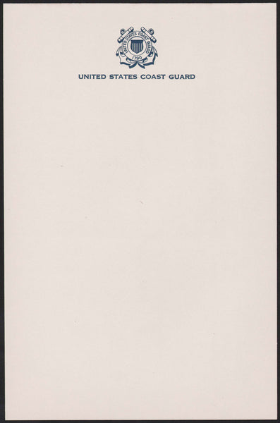 Vintage letterhead UNITED STATES COAST GUARD nice logo new old stock excellent++