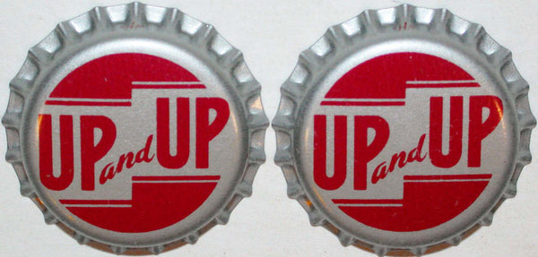 Soda pop bottle caps UP AND UP Lot of 2 cork lined unused and new old stock