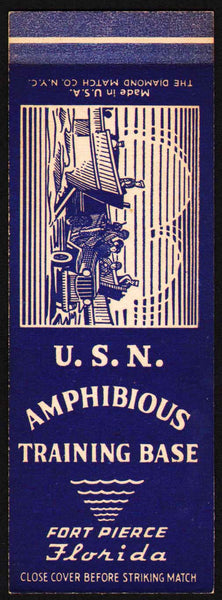 Vintage matchbook cover USN AMPHIBIOUS BASE Fort Pierce Florida salesman sample