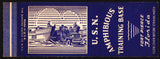 Vintage matchbook cover USN AMPHIBIOUS BASE Fort Pierce Florida salesman sample