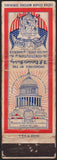 Vintage matchbook cover U S PATRIOTIC SOCIETY eagle capitol Constitution James Horn