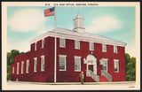 Vintage postcard U S POST OFFICE Radford Virginia building pictured linen unused