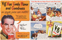 Vintage magazine ad FRANCO AMERICAN SPAGHETTI and V8 JUICE 1950 Fred MacMurray