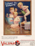 Vintage magazine ad VALENTINES VALSPAR VARNISH 1925 The Shower Bath Donaldson