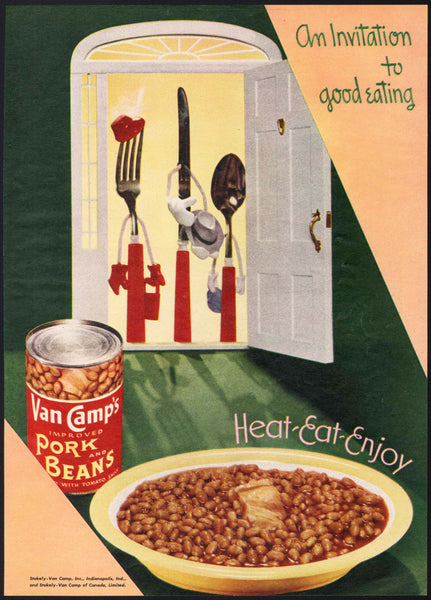Vintage magazine ad VAN CAMPS PORK AND BEANS 1948 An Invitation to Good Eating