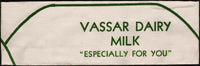Vintage paper hat VASSAR DAIRY MILK Especially For You slogan unused n-mint condition