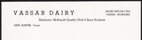 Vintage letterhead VASSAR DAIRY McDonald Quality Dairy Gene Slafter Michigan