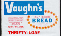 Vintage bread wrapper VAUGHNS Thrifty Loaf Sanitary Bakery Berwick PA unused