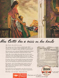 Vintage magazine ad VEEDOL MOTOR OIL 1945 Mrs Curtis crisis Clark Agnew artwork