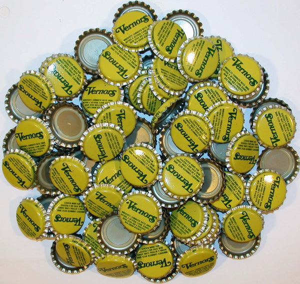 Soda pop bottle caps Lot of 100 VERNORS plastic lined unused and new old stock