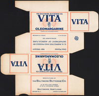 Vintage box VITA OLEOMARGARINE Baltimore Butterine Maryland 1925 unused n-mint