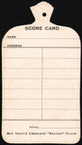 Vintage tally score card VOIGTS CRESCENT FLOUR Grand Rapids MI die cut sack n-mint
