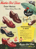Vintage magazine ad WEATHER BIRD SHOES from 1948 rooster weather vane Peters