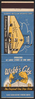 Vintage matchbook cover WEBBS CITY DRUG STORE with picture St Petersburg Florida