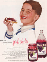 Vintage magazine ad WELCHS GRAPE JAM AND GRAPE JUICE 1949 boy pictured