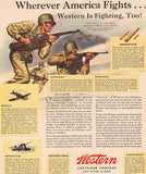 Vintage magazine ad WESTERN CARTRIDGE COMPANY from 1943 WWII soldiers pictured
