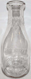 Vintage milk bottle WEST GALENA DAIRY Galena Illinois TREQ embossed quart RARE