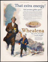 Vintage magazine ad WHEATENA Rahway NJ from 1925 with man and boy pictured