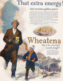 Vintage magazine ad WHEATENA Rahway NJ from 1925 with man and boy pictured