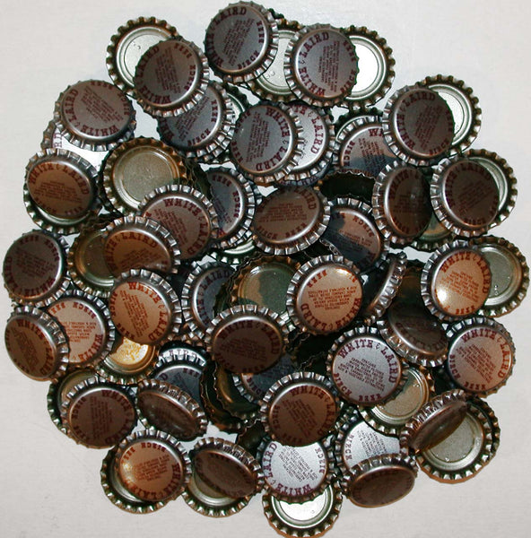 Soda pop bottle caps Lot of 100 WHITE and LAIRD BIRCH BEER unused new old stock