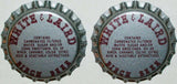 Soda pop bottle caps Lot of 25 WHITE and LAIRD BIRCH BEER unused new old stock