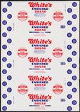 Vintage bread wrapper WHITES Dayton Ohio and St Louis Missouri new old stock