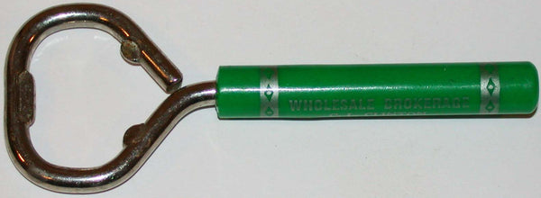 Vintage bottle opener WHOLESALE BROKERAGE Dodge City Kansas C L Clinton n-mint