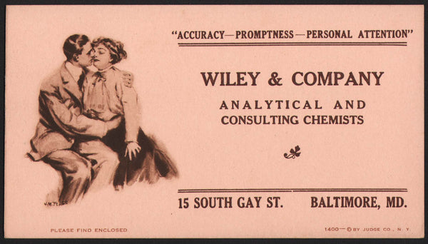 Vintage ink blotter WILEY COMPANY Chemists #2 Baltimore James Montgomery Flagg art