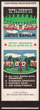 Vintage matchbook cover WISMER COURT hotel pictured Heart of Tennessee Valley Camden