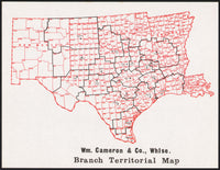 Vintage map WM CAMERON and CO WHOLESALE Waco Texas Branch Territorial Map n-mint