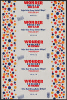 Vintage bread wrapper WONDER BREAD dated 1953 Continental Chicago ILL unused