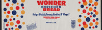 Vintage bread wrapper WONDER BREAD dated 1953 Continental Chicago ILL unused