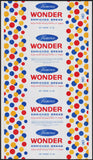 Vintage bread wrapper WONDER FAMOUS 12oz dated 1959 Rye New York new old stock