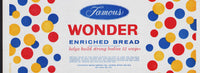 Vintage bread wrapper WONDER FAMOUS 12oz dated 1959 Rye New York new old stock