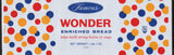 Vintage bread wrapper WONDER FAMOUS 1lb 1oz Rye NY 1961 new old stock n-mint