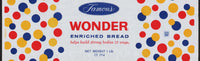 Vintage bread wrapper WONDER FAMOUS 1lb size Rye New York 1959 new old stock