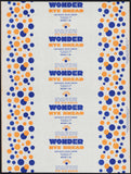 Vintage bread wrapper WONDER RYE BREAD 1935 Washington DC unused new old stock