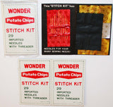 Vintage sewing kit WONDER POTATO CHIPS Stitch Kit unused new old stock n-mint+