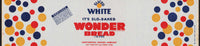 Vintage bread wrapper WONDER WHITE dated 1948 Salt Lake City Ogden Utah unused