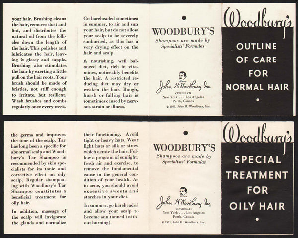 Vintage brochures WOODBURYS hair care dated 1931 Lot of 2 different excellent++