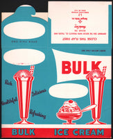 Vintage box WOODLAND PARK DAIRY Bulk Ice Cream sundae 1954 Emporia Kansas n-mint