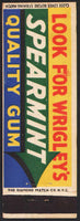 Vintage matchbook cover WRIGLEYS SPEARMINT Gum full length Art Helfant cartoon