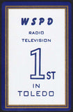 Vintage playing card WSPD Radio Television 1st in Toledo Ohio white background